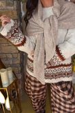 Nora Knit Shawl Mocha Marl